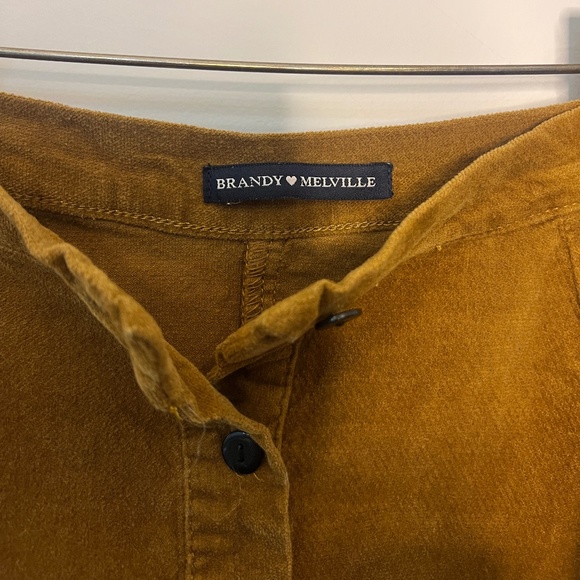 BRANDY MELVILLE Tan color button through a-line mini skirt - Picture 3 of 3